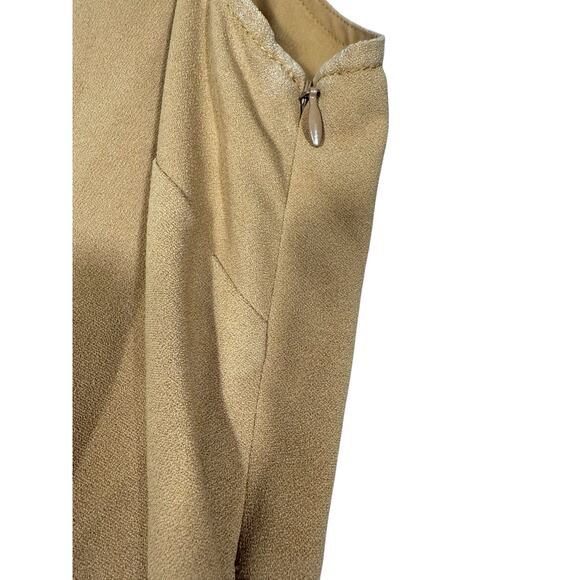 Joie Camel Tan Sleeveless Belted Shift Dress Size M - Picture 5 of 7